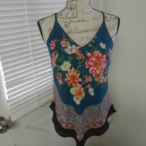 V neck spegetti strap pullover blouse